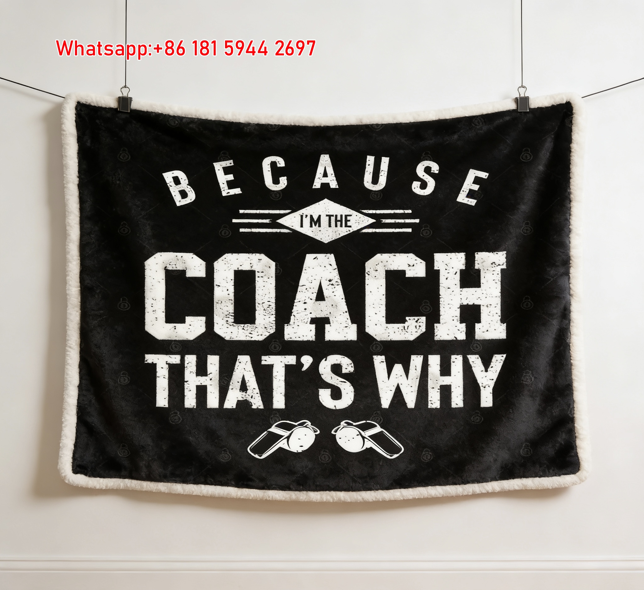 COACH Because I'm The Coach Flannel Sofa Throw Blanket C130